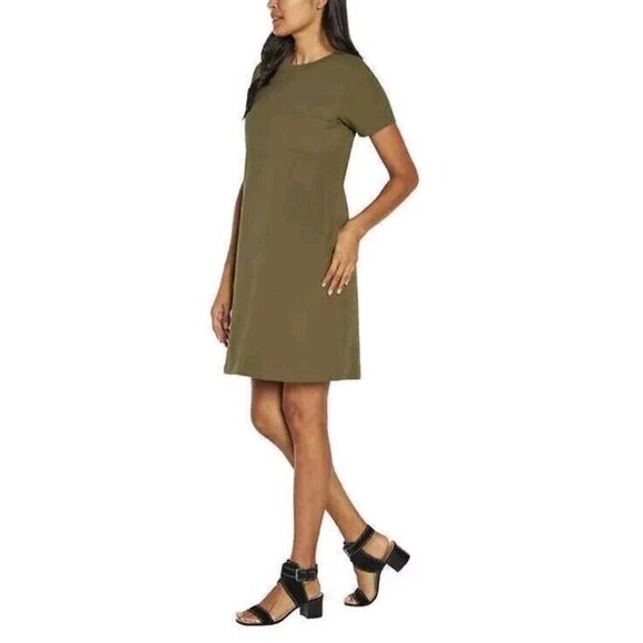 BANANA REPUBLIC 1687116 GREEN SHORT SLEEVE ONE POCKET T-SHIRT DRESS SZ Small - Picture 2 of 9